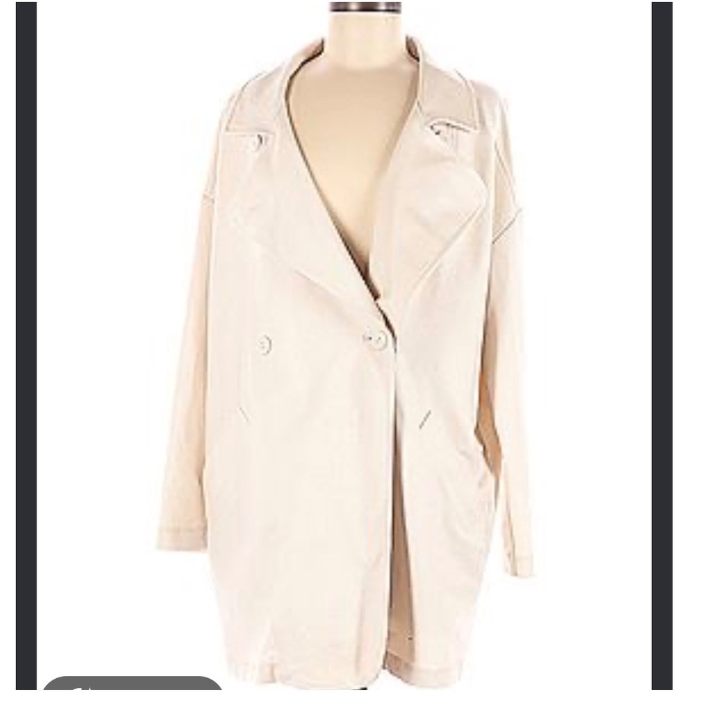 Prologue Cream Oversized Double Breasted Jacket XL Cream Ivory Minimalist Blazer